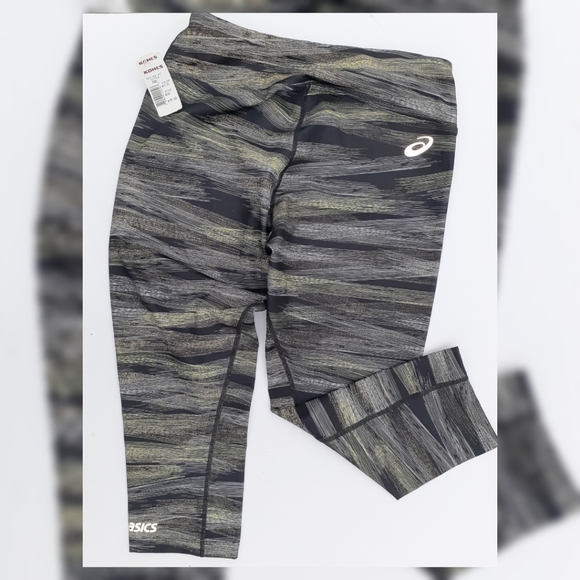 Asics Sport Run Knee Graphic Print Tights - Picture 5 of 8